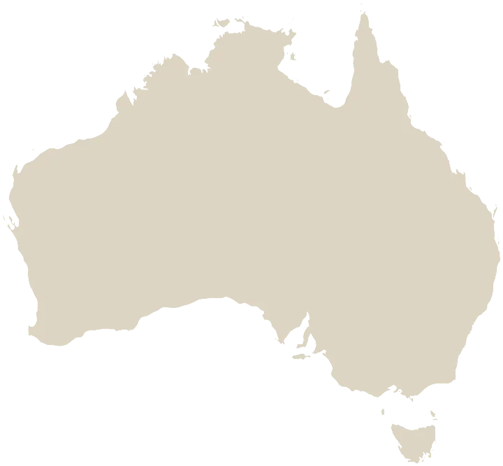 Map of Australia, an export market for Pravi Living knitted home textiles